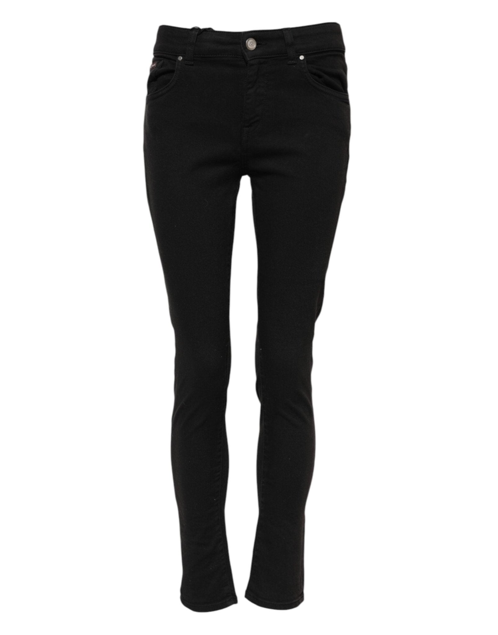 Dolce & Gabbana Black Cotton Skinny Mid Waisted Denim Jeans - RIMODA