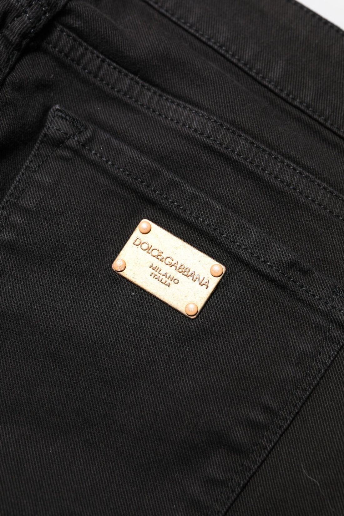 Dolce & Gabbana Black Cotton Skinny Mid Waisted Denim Jeans - RIMODA