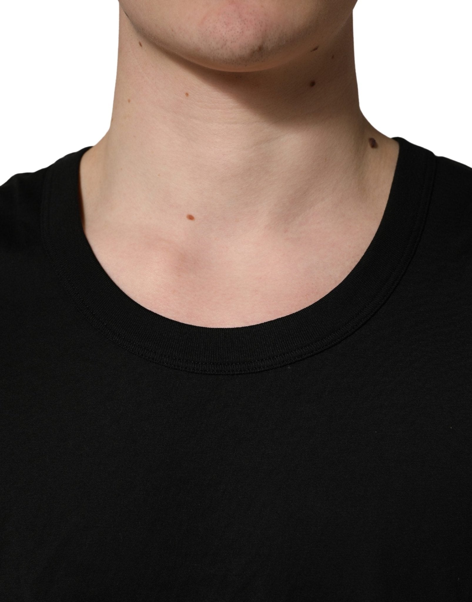 Dolce & Gabbana Black Cotton Sleeveless Men Tank Top T-shirt - RIMODA