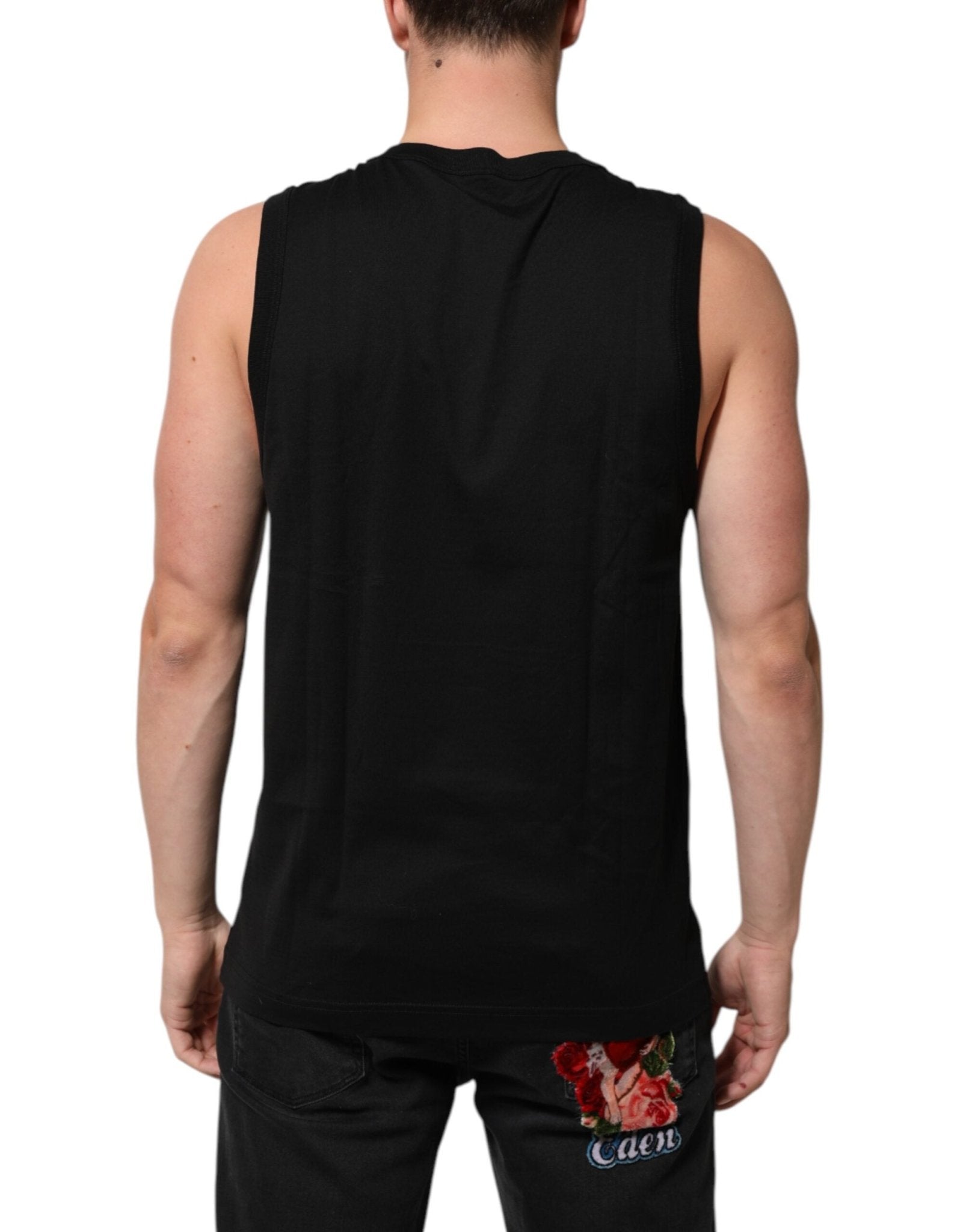 Dolce & Gabbana Black Cotton Sleeveless Underwear Men Tank Top - RIMODA