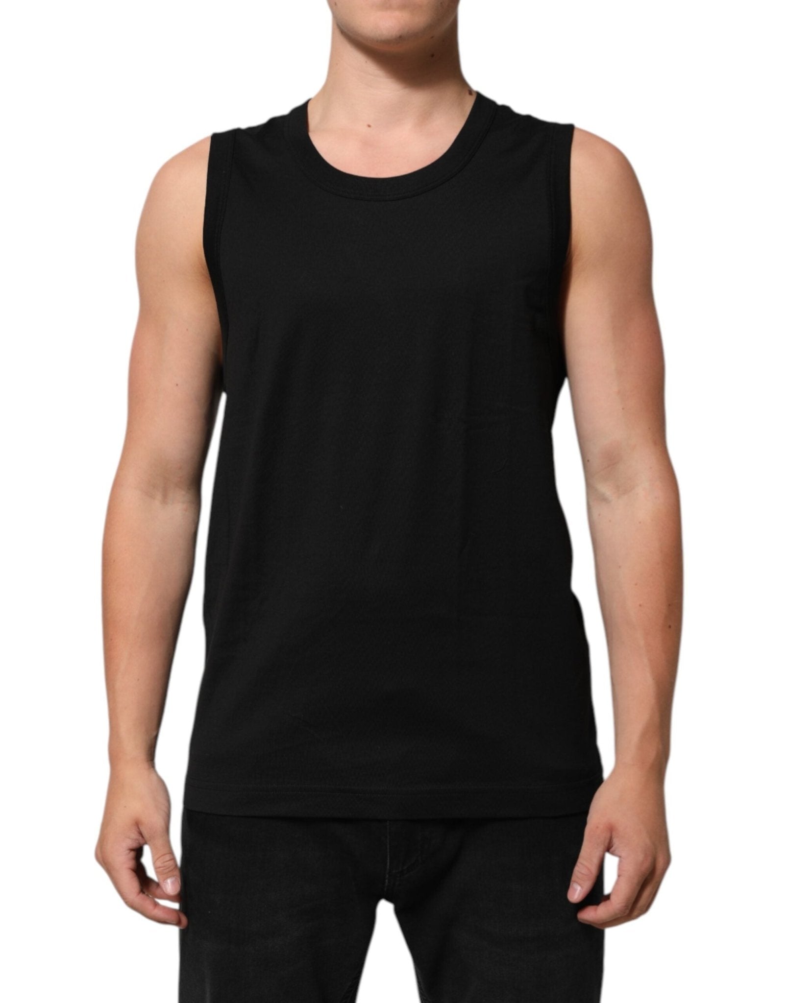 Dolce & Gabbana Black Cotton Sleeveless Underwear Men Tank Top - RIMODA