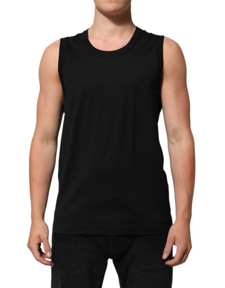 Dolce & Gabbana Black Cotton Sleeveless Underwear Men Tank Top - RIMODA