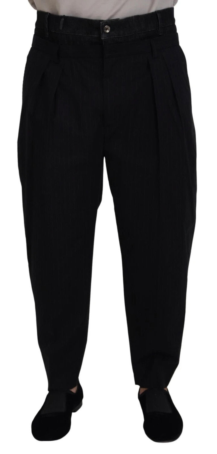 Dolce & Gabbana Black Cotton Stretch Loose Denim Trouser Jeans - RIMODA