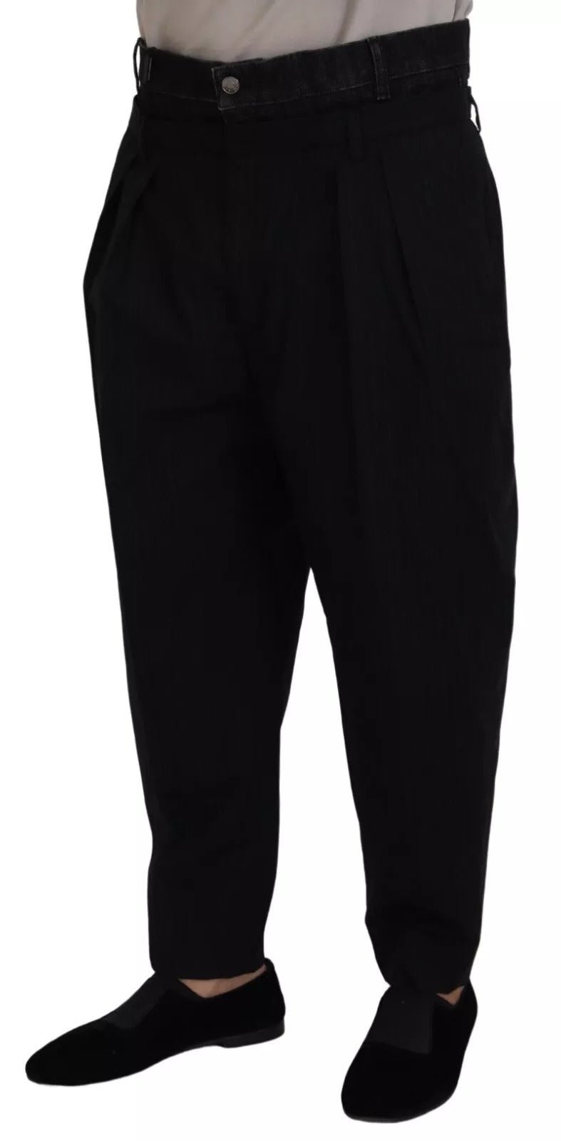 Dolce & Gabbana Black Cotton Stretch Loose Denim Trouser Jeans - RIMODA