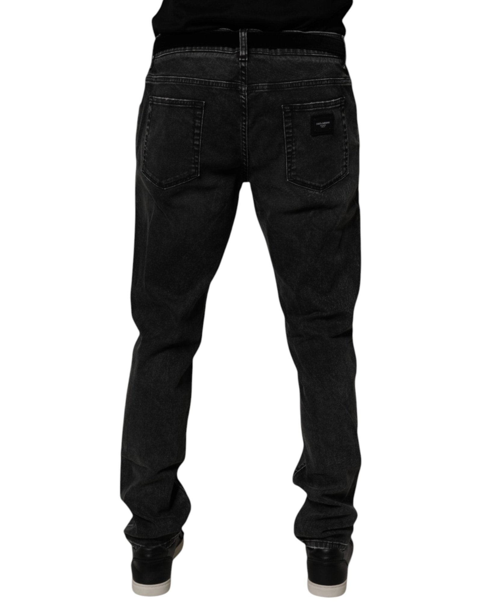Dolce & Gabbana Black Cotton Stretch Men Skinny Denim Jeans - RIMODA