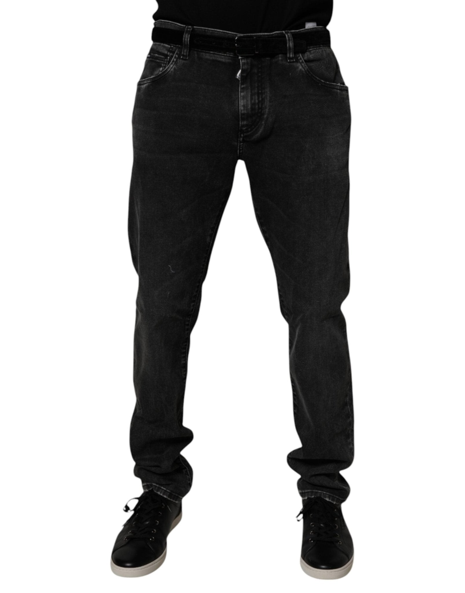 Dolce & Gabbana Black Cotton Stretch Men Skinny Denim Jeans - RIMODA