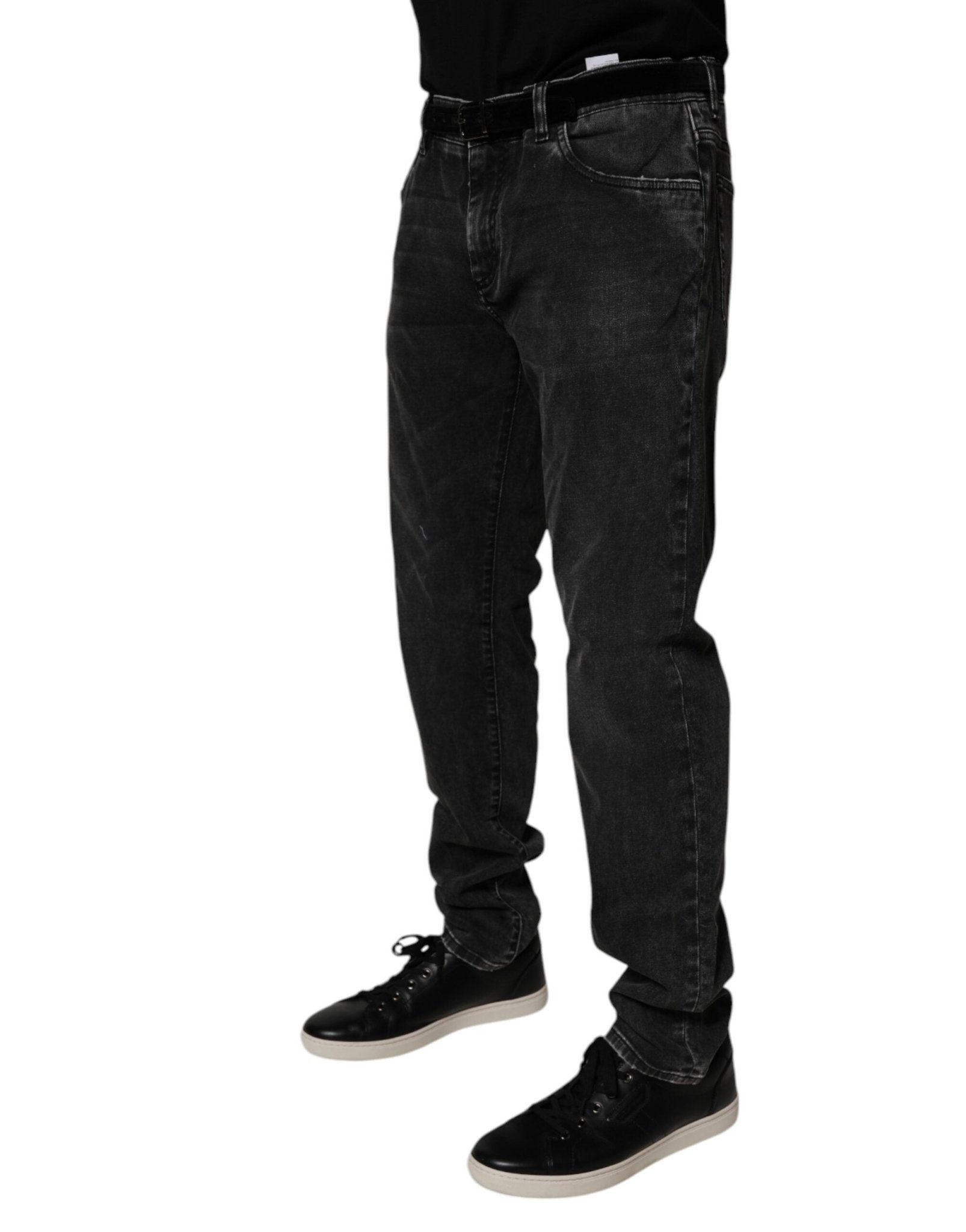 Dolce & Gabbana Black Cotton Stretch Men Skinny Denim Jeans - RIMODA