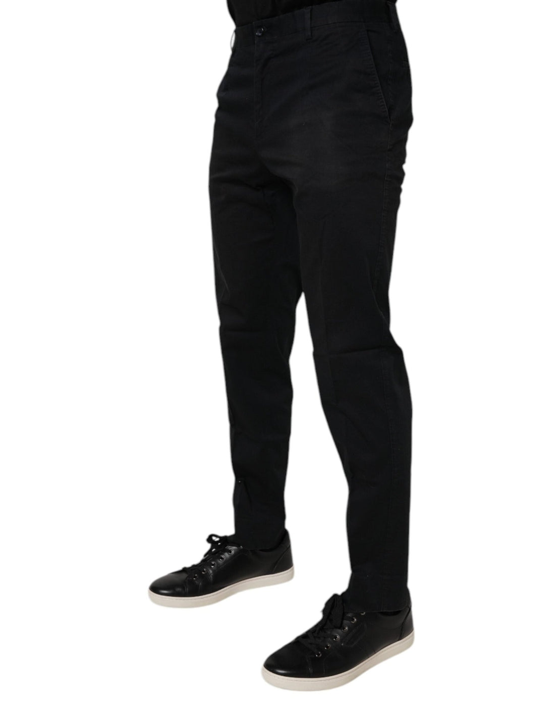 Dolce & Gabbana Black Cotton Stretch Skinny Dress Formal Pants - RIMODA