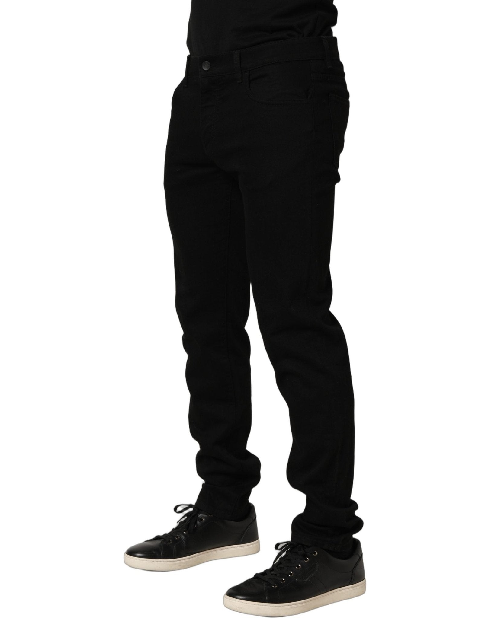 Dolce & Gabbana Black Cotton Stretch Skinny Men Denim Jeans - RIMODA