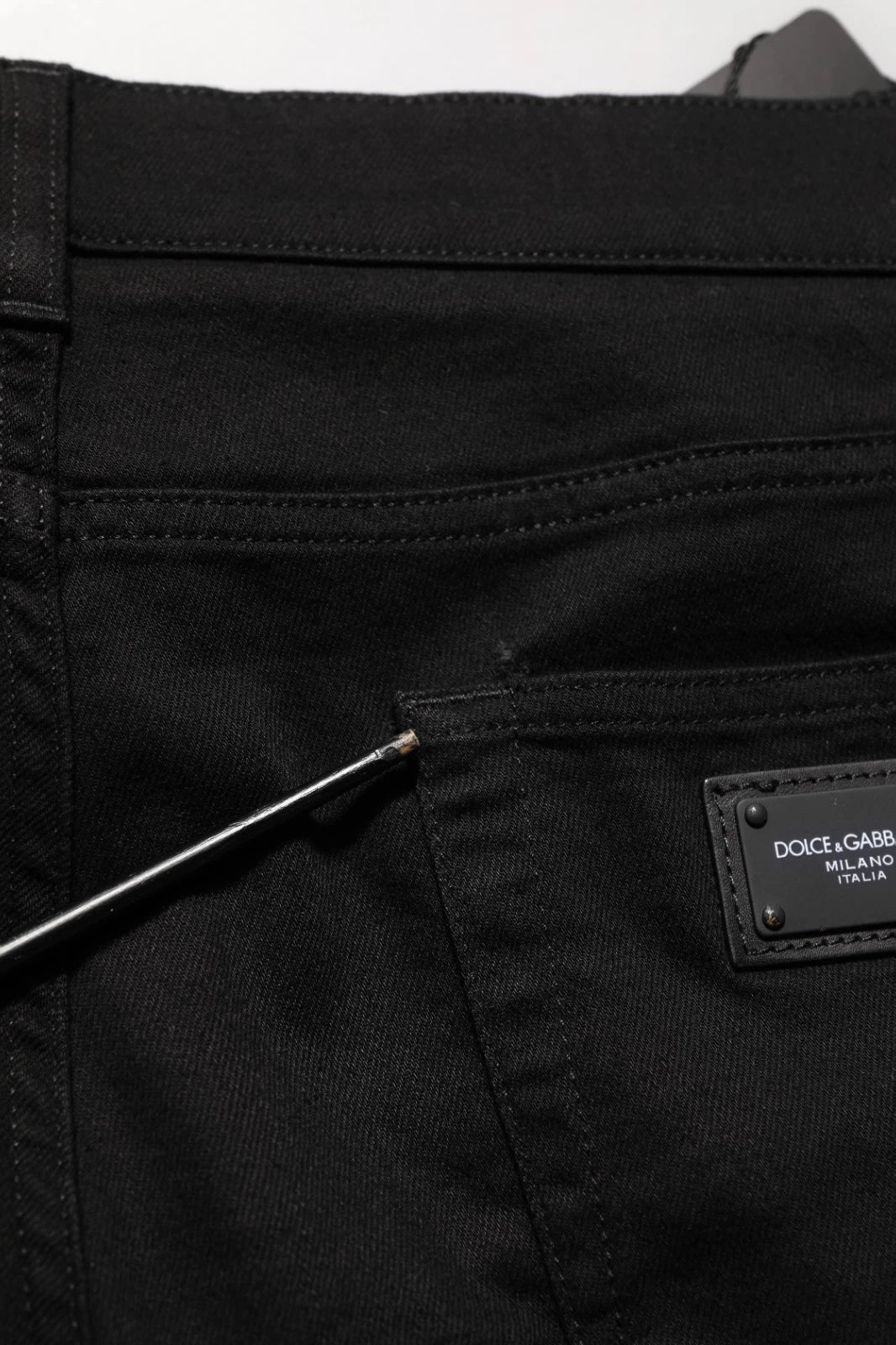 Dolce & Gabbana Black Cotton Stretch Skinny Men Denim Jeans - RIMODA