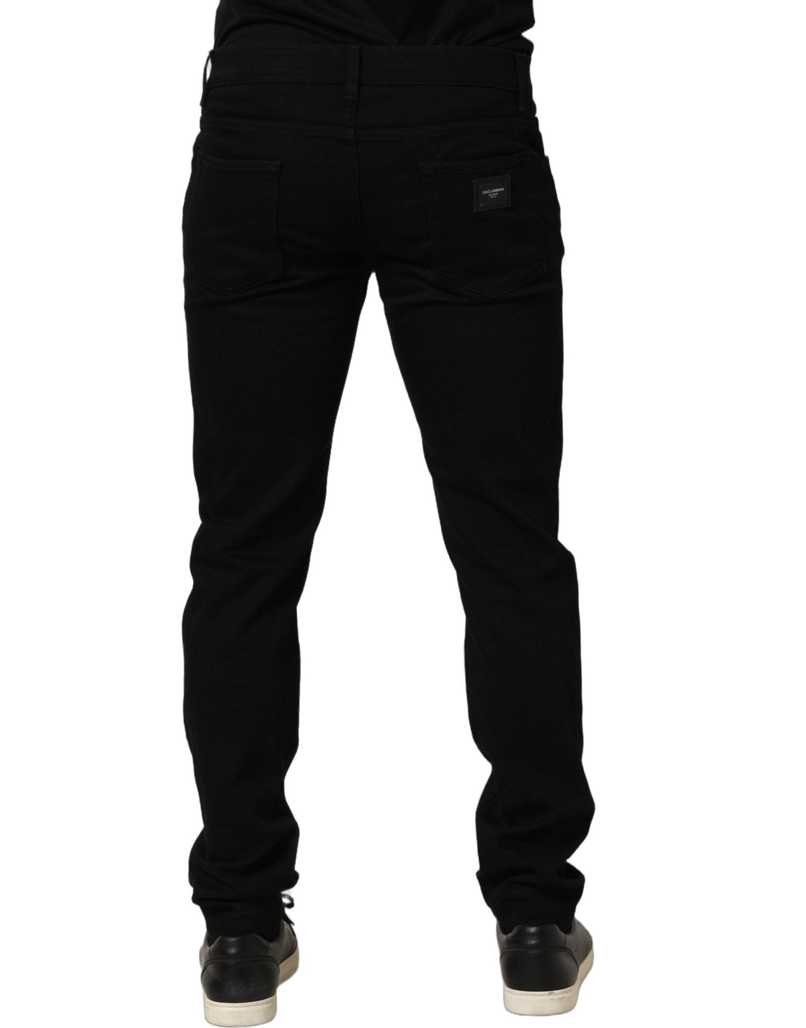 Dolce & Gabbana Black Cotton Stretch Skinny Men Denim Jeans - RIMODA