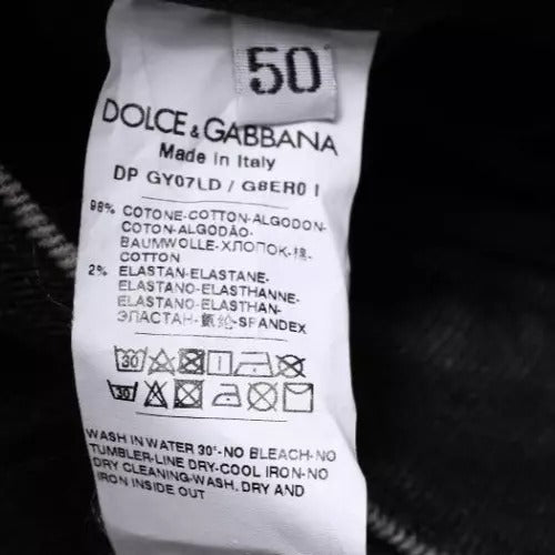 Dolce & Gabbana Black Cotton Stretch Skinny Men Denim Jeans - RIMODA