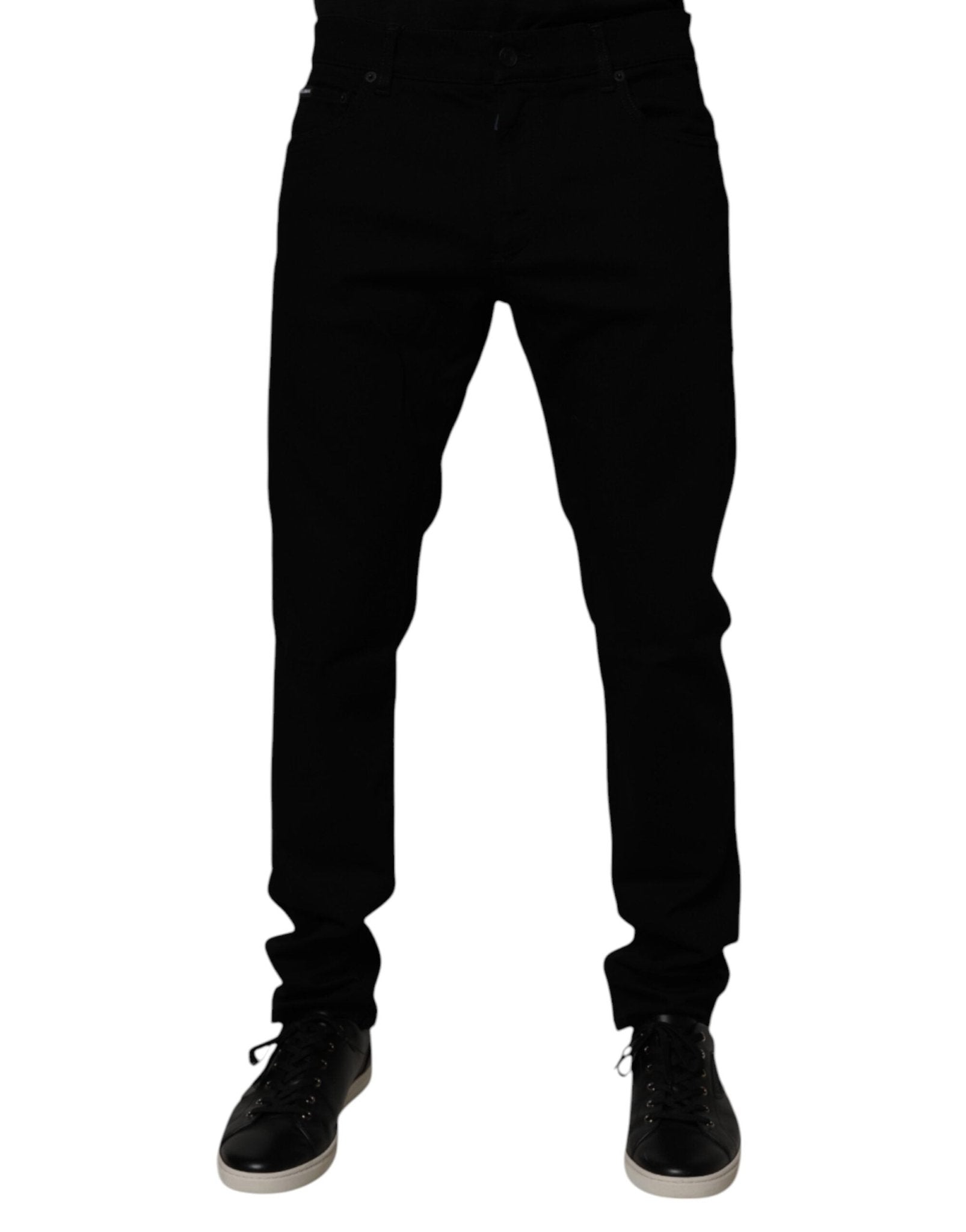 Dolce & Gabbana Black Cotton Stretch Skinny Men Denim Jeans - RIMODA