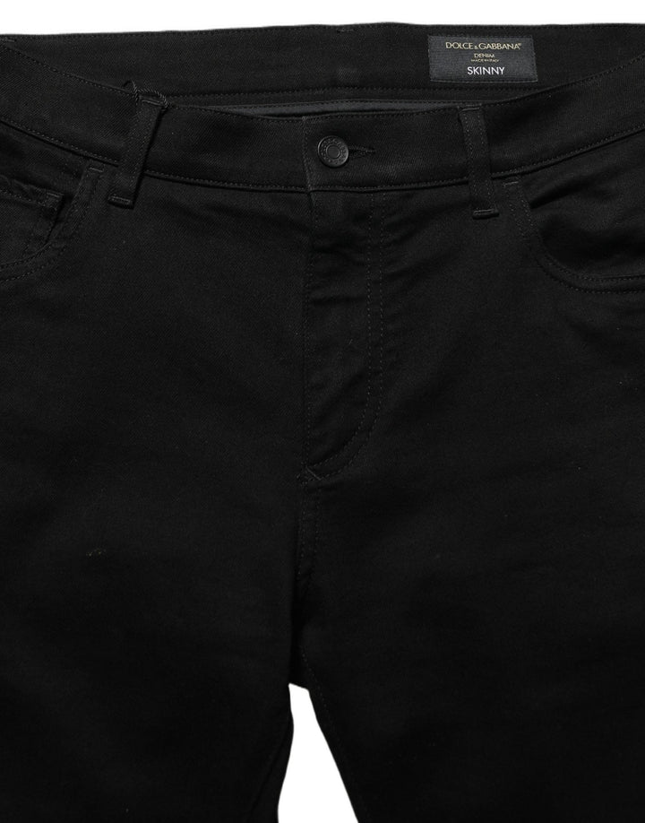 Dolce & Gabbana Black Cotton Stretch Skinny Men Denim Jeans - RIMODA
