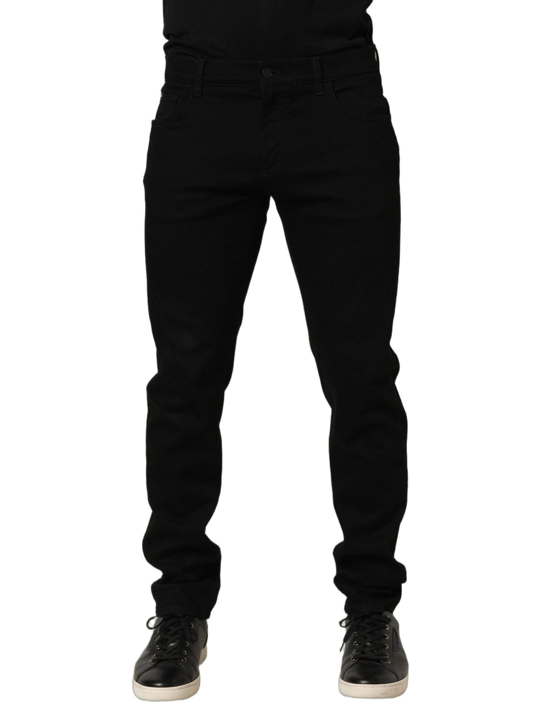 Dolce & Gabbana Black Cotton Stretch Skinny Men Denim Jeans - RIMODA