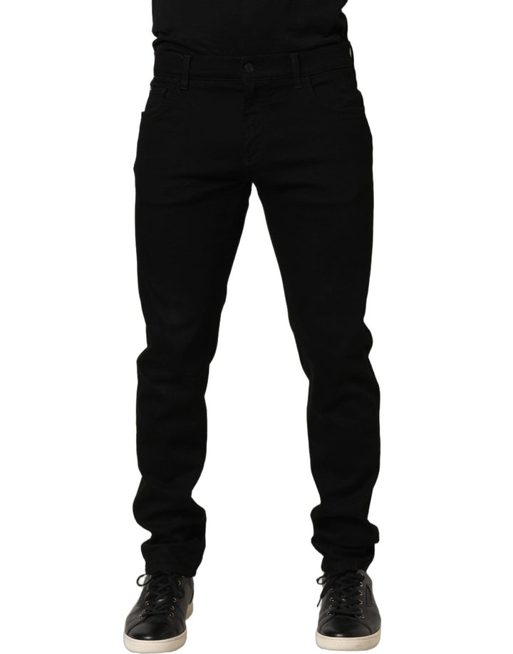 Dolce & Gabbana Black Cotton Stretch Skinny Men Denim Jeans - RIMODA