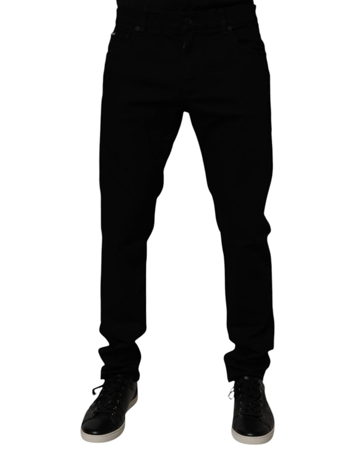 Dolce & Gabbana Black Cotton Stretch Skinny Men Denim Jeans - RIMODA