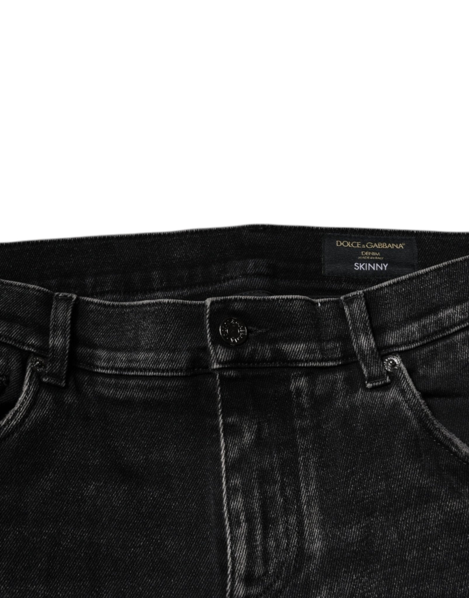 Dolce & Gabbana Black Cotton Stretch Skinny Men Denim Jeans - RIMODA