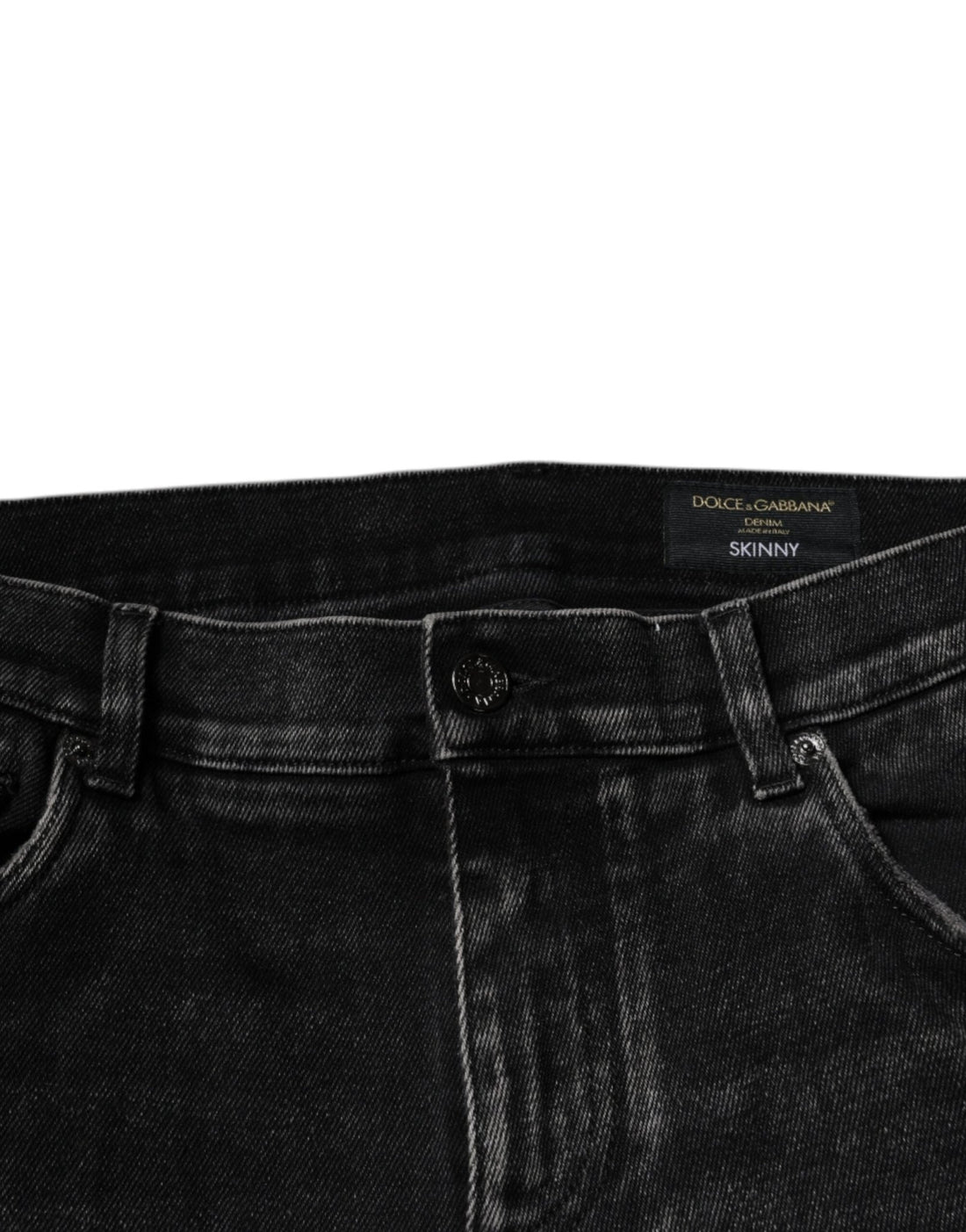 Dolce & Gabbana Black Cotton Stretch Skinny Men Denim Jeans - RIMODA