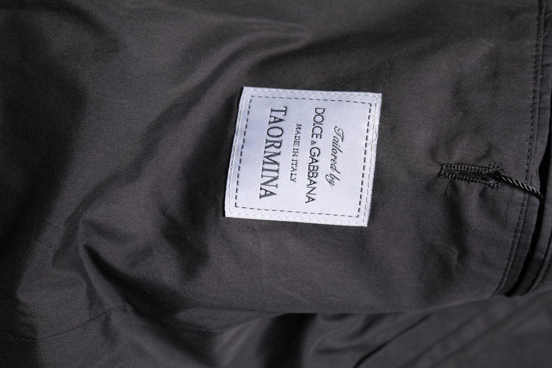 Dolce & Gabbana Black Cotton TAORMINA Formal 2 Piece Suit - RIMODA