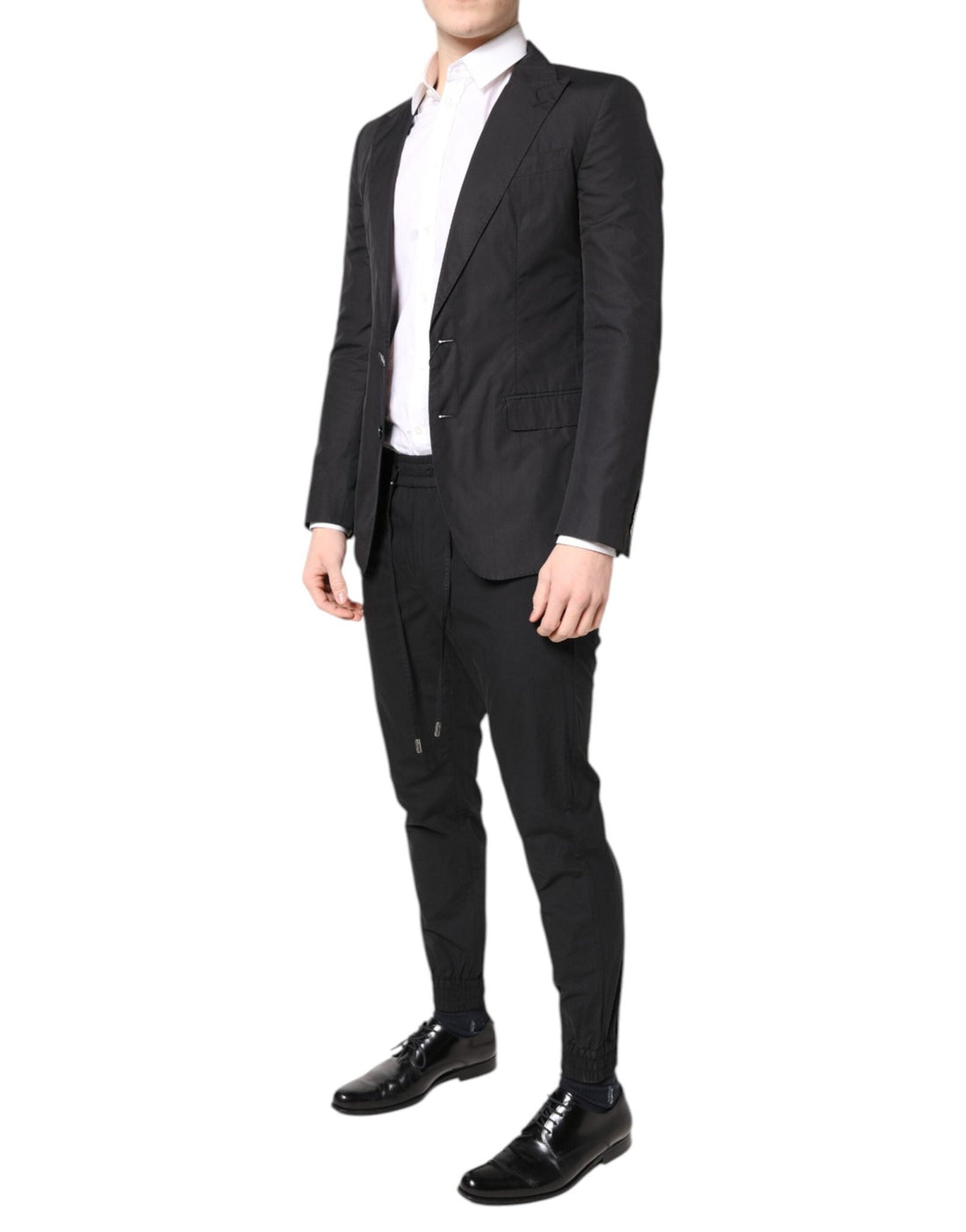 Dolce & Gabbana Black Cotton TAORMINA Formal 2 Piece Suit - RIMODA