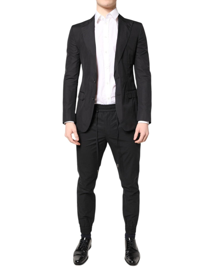 Dolce & Gabbana Black Cotton TAORMINA Formal 2 Piece Suit - RIMODA