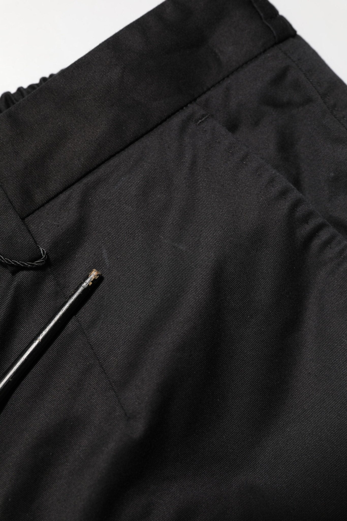 Dolce & Gabbana Black Cotton Tapered Men Formal Trousers Pants - RIMODA