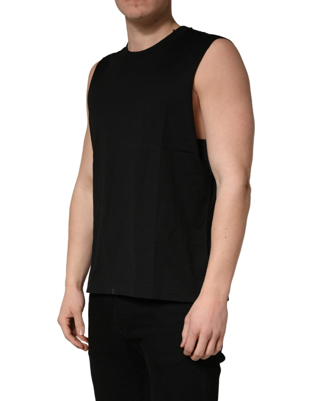Dolce & Gabbana Black Crew Neck Sleeveless Tank Top T-shirt - RIMODA