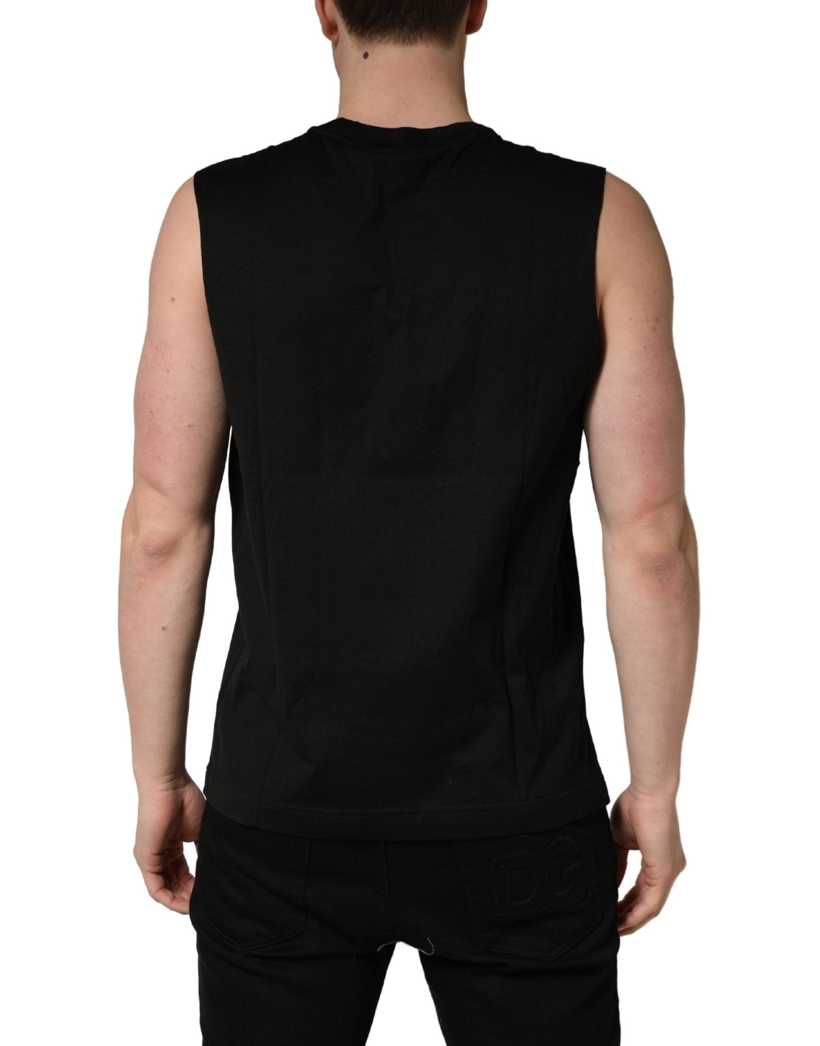 Dolce & Gabbana Black Crew Neck Sleeveless Tank Top T-shirt - RIMODA