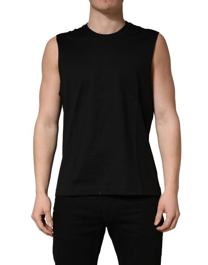 Dolce & Gabbana Black Crew Neck Sleeveless Tank Top T-shirt - RIMODA