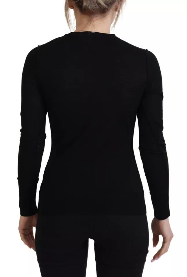 Dolce & Gabbana Black Crewneck Long Sleeves Pullover Sweater - RIMODA