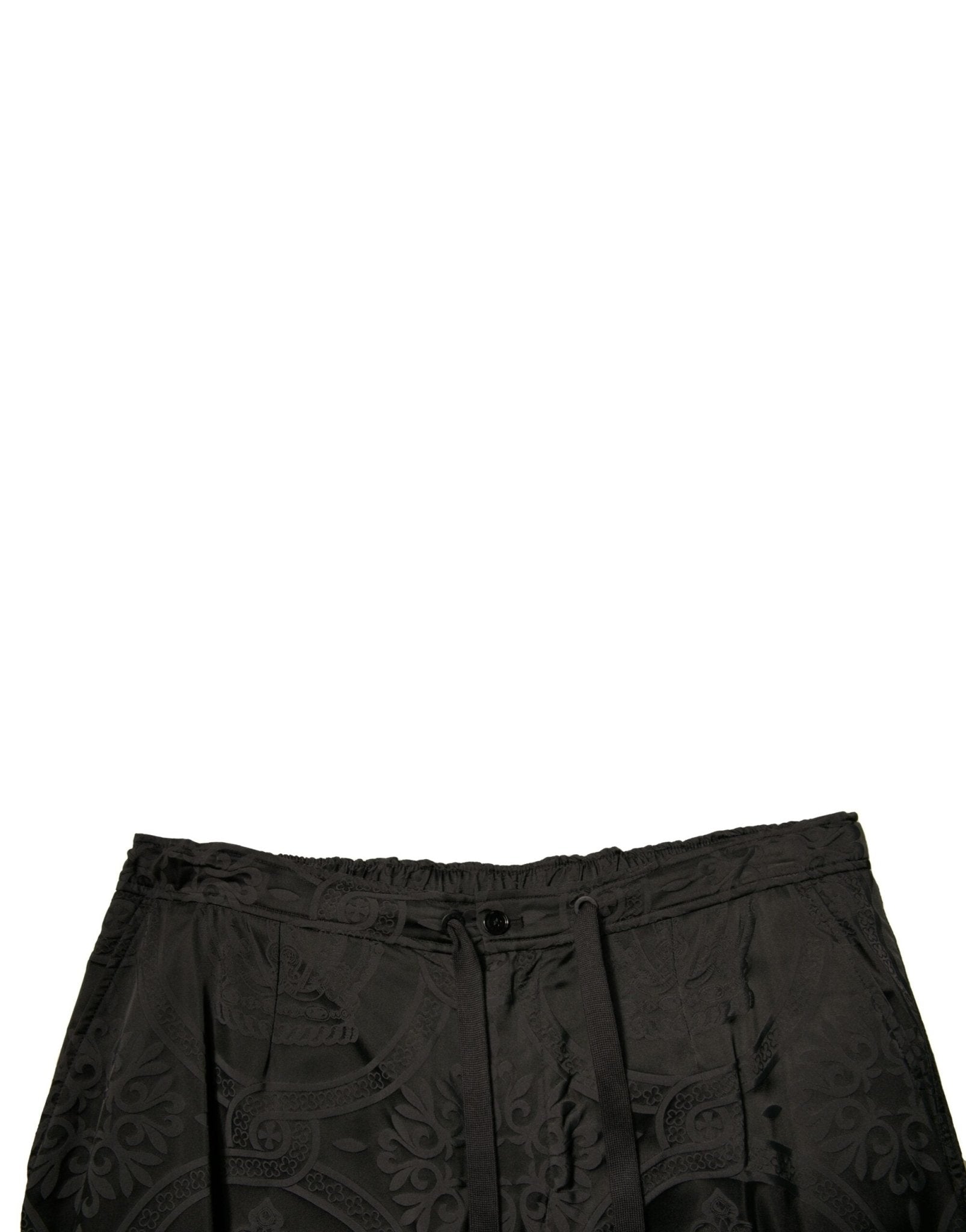Dolce & Gabbana Black Crown Nylon Jogger Sweatpants Pants - RIMODA