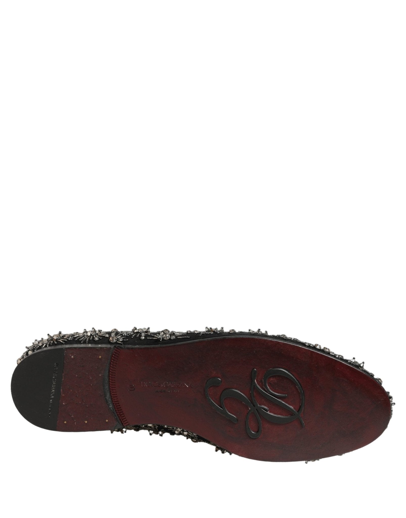 Dolce & Gabbana Black Crystal Embellished Dress Loafers Shoes - RIMODA