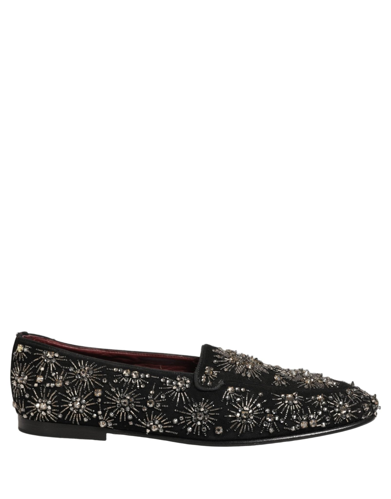 Dolce & Gabbana Black Crystal Embellished Dress Loafers Shoes - RIMODA