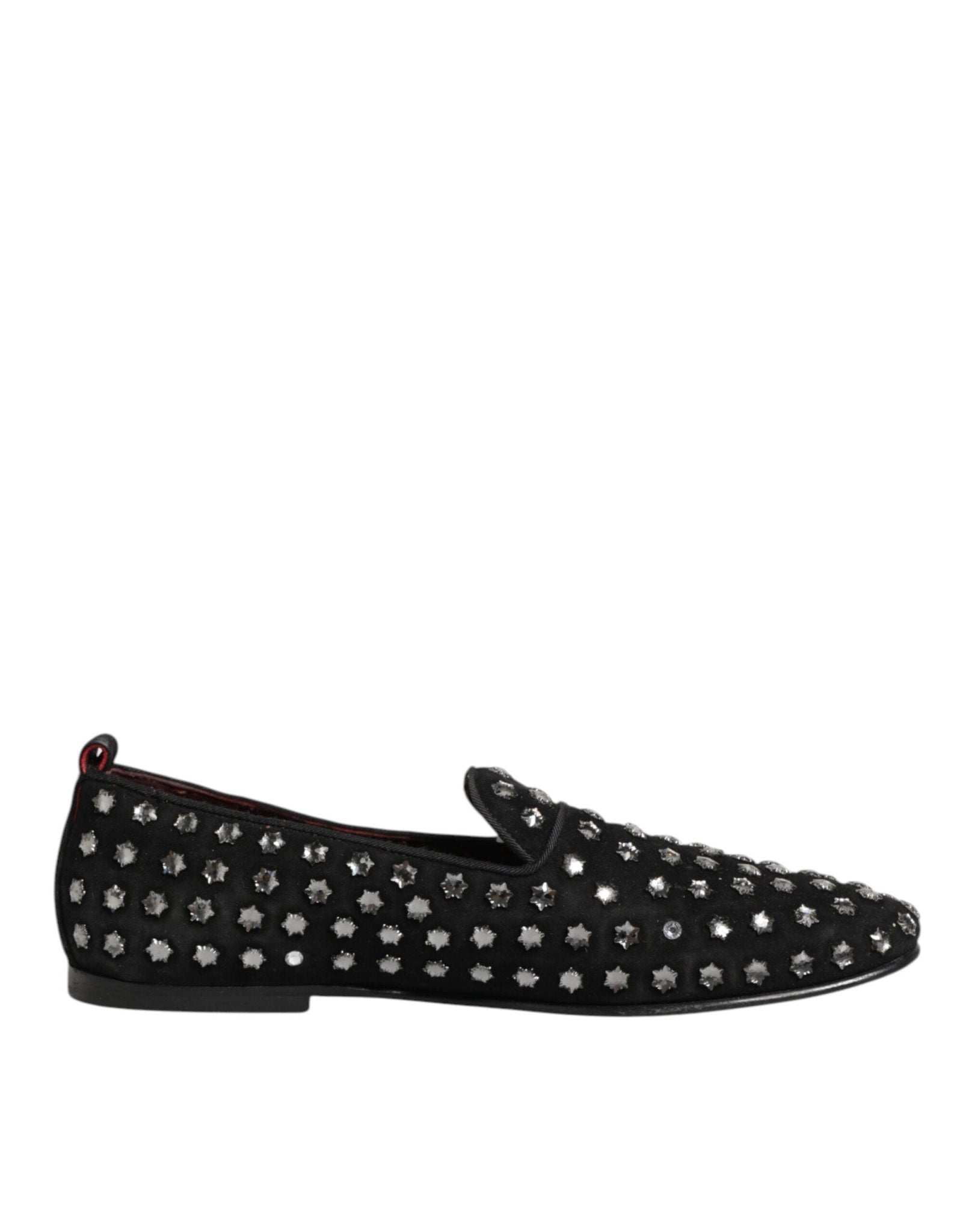 Dolce & Gabbana Black Crystal Embellished Loafers Dress Shoes - RIMODA
