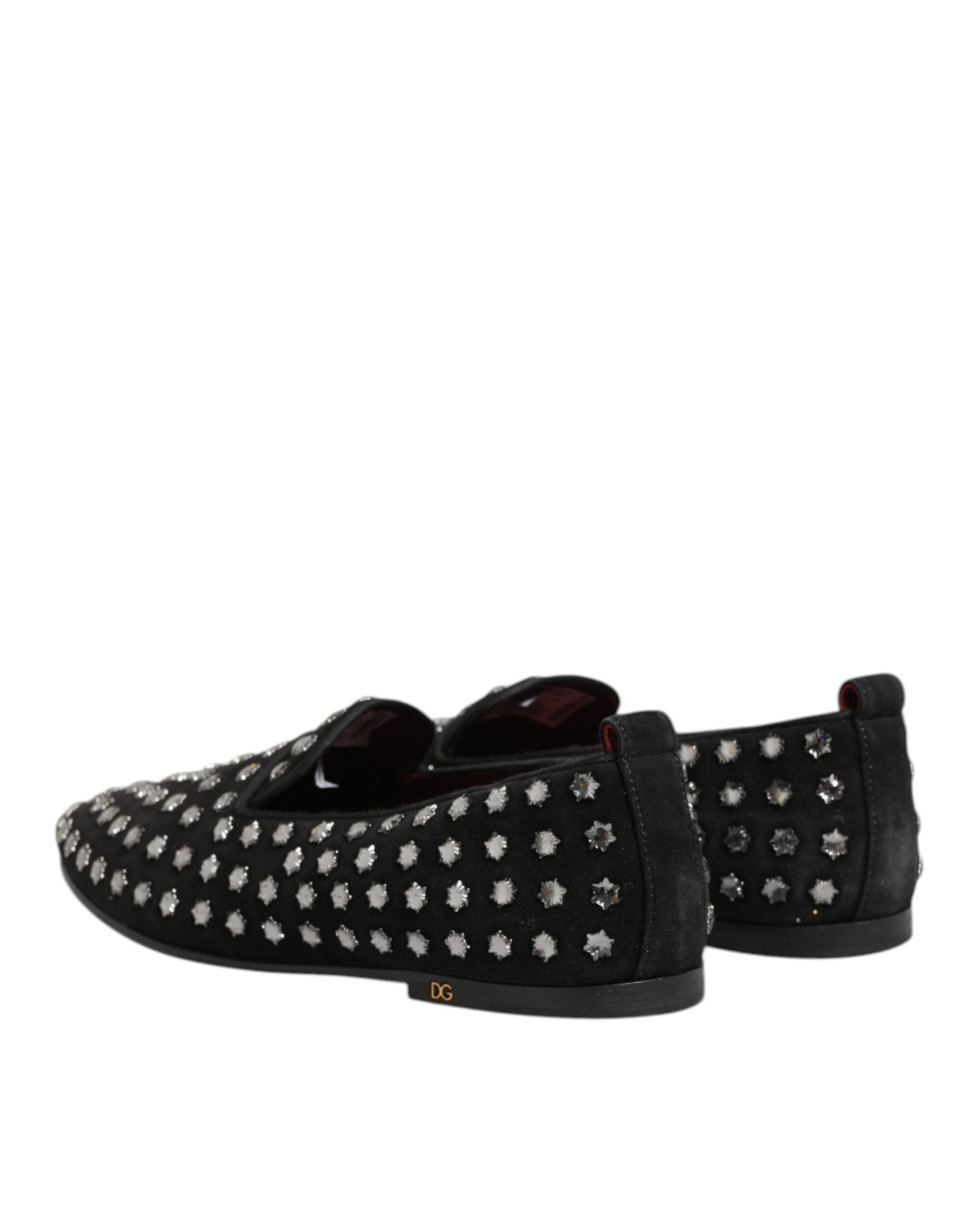 Dolce & Gabbana Black Crystal Embellished Loafers Dress Shoes - RIMODA