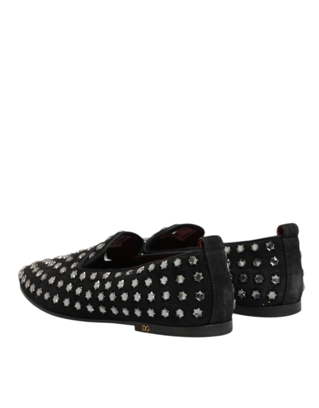 Dolce & Gabbana Black Crystal Embellished Loafers Dress Shoes - RIMODA