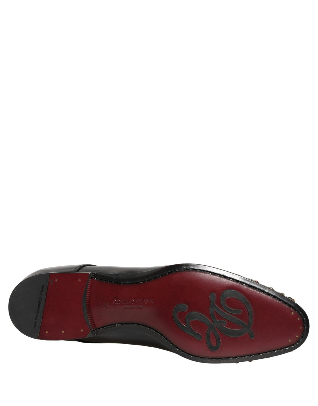 Dolce & Gabbana Black Crystals Embellished Men Derby Shoes - RIMODA