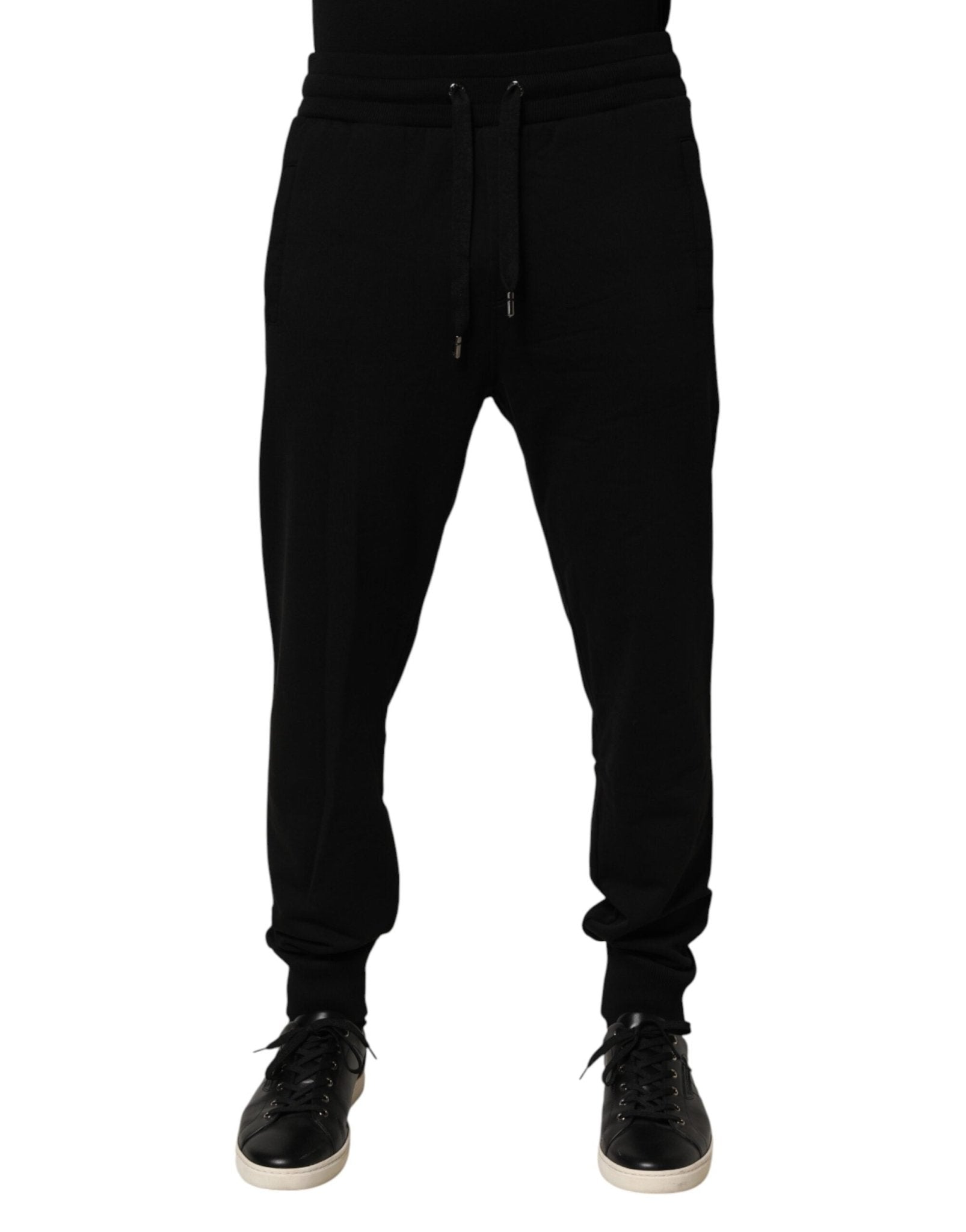 Dolce & Gabbana Black DG Logo Cotton Jogger Sweatpants Pants - RIMODA