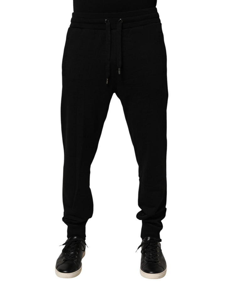 Dolce & Gabbana Black DG Logo Cotton Jogger Sweatpants Pants - RIMODA
