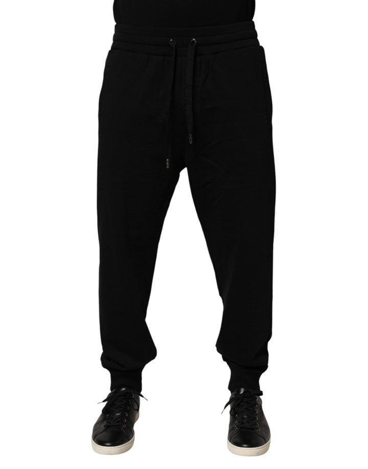Dolce & Gabbana Black DG Logo Cotton Jogger Sweatpants Pants - RIMODA