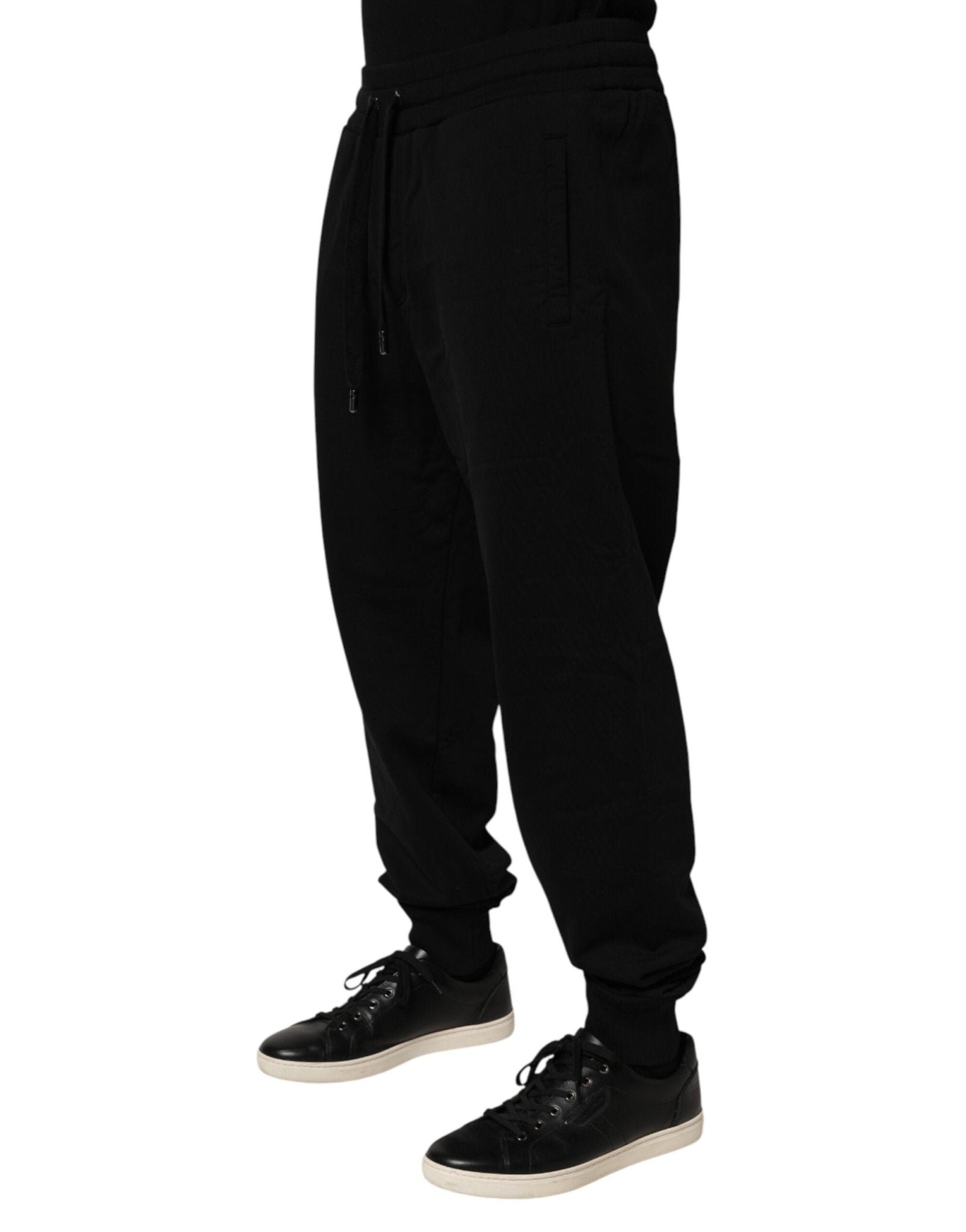 Dolce & Gabbana Black DG Logo Cotton Jogger Sweatpants Pants - RIMODA