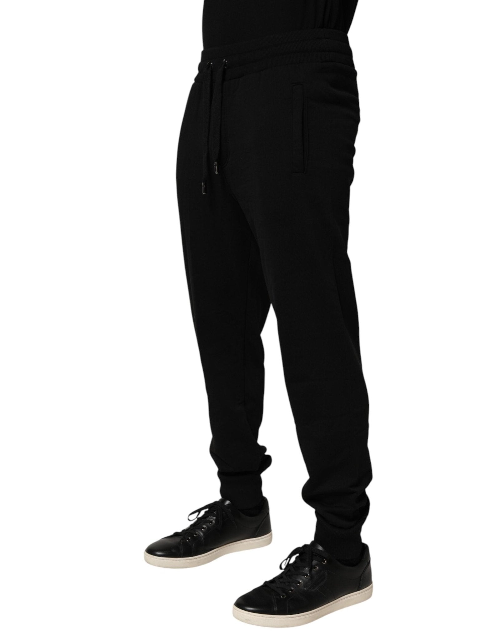 Dolce & Gabbana Black DG Logo Cotton Jogger Sweatpants Pants - RIMODA