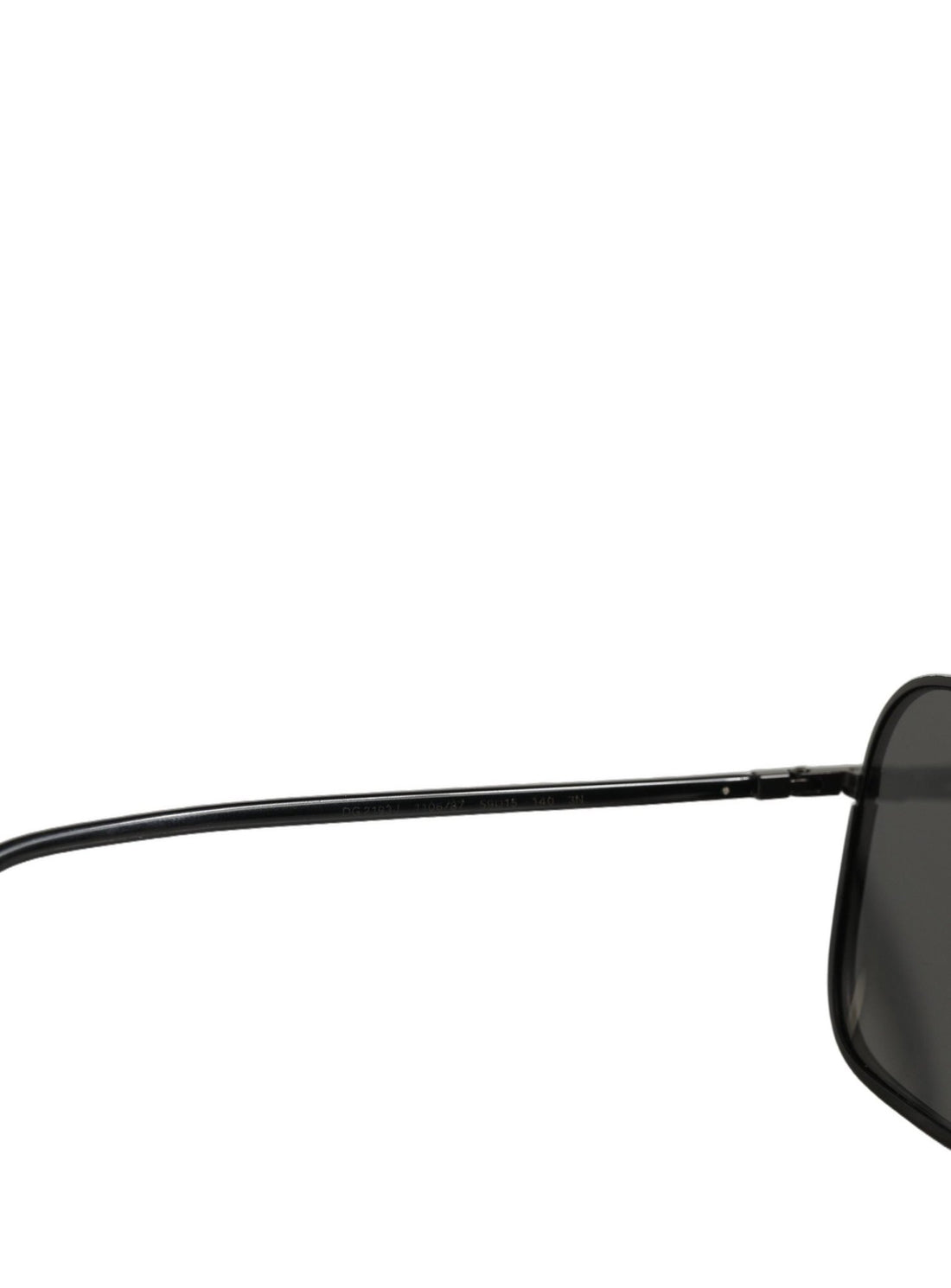 Dolce & Gabbana Black DG2193J Rectangular Metal Frame Eyewear Sunglasses - RIMODA