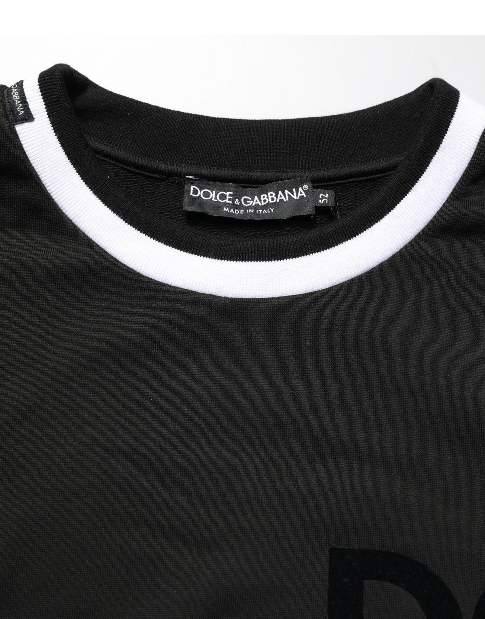 Dolce & Gabbana Black DGLogo Print Cotton Sweatshirt Sweater - RIMODA