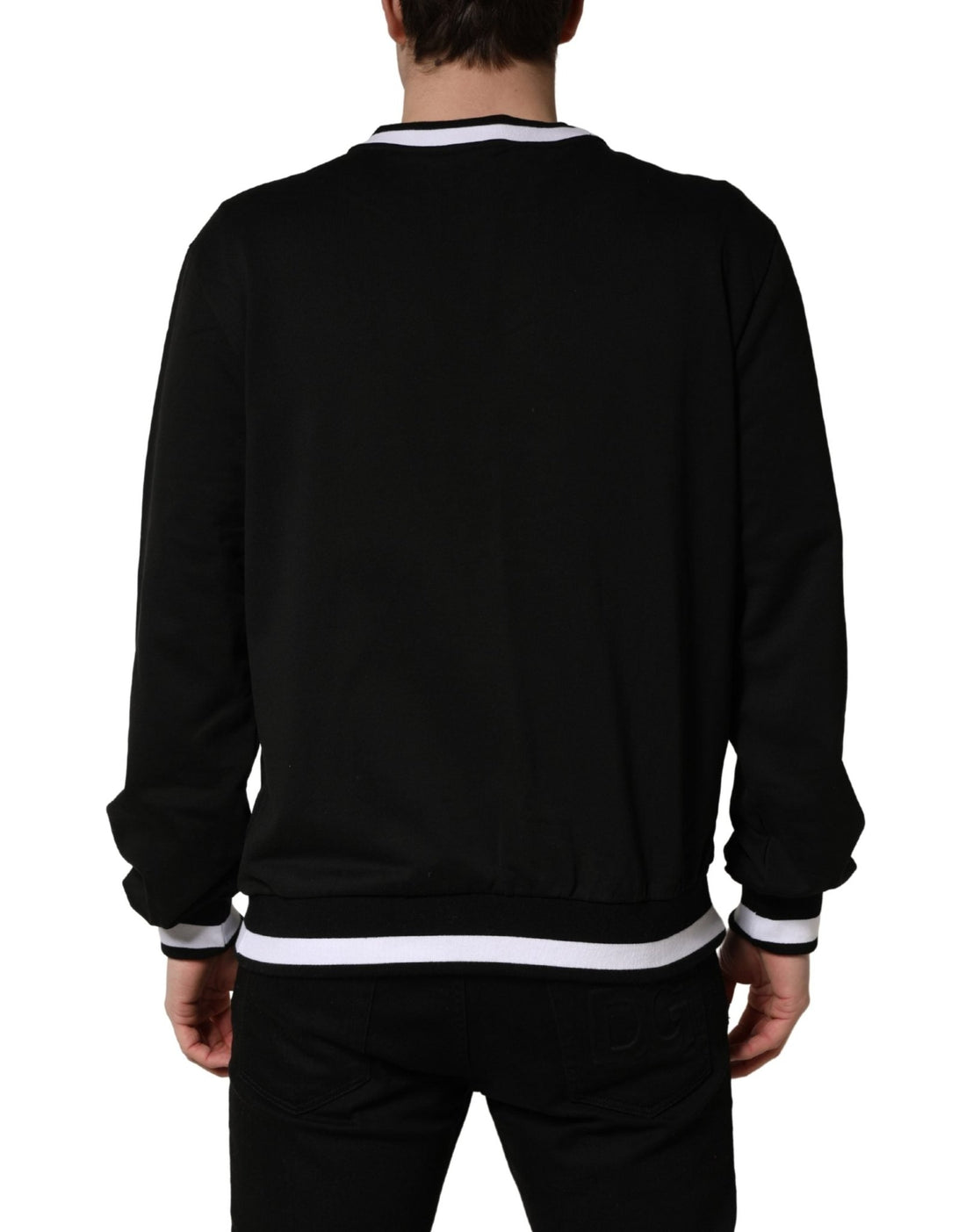 Dolce & Gabbana Black DGLogo Print Cotton Sweatshirt Sweater - RIMODA