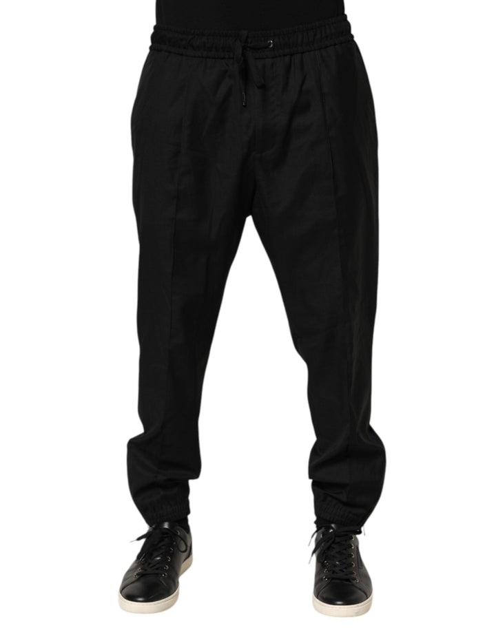 Dolce & Gabbana Black Drawstring Men Jogger Sweatpants Pants - RIMODA
