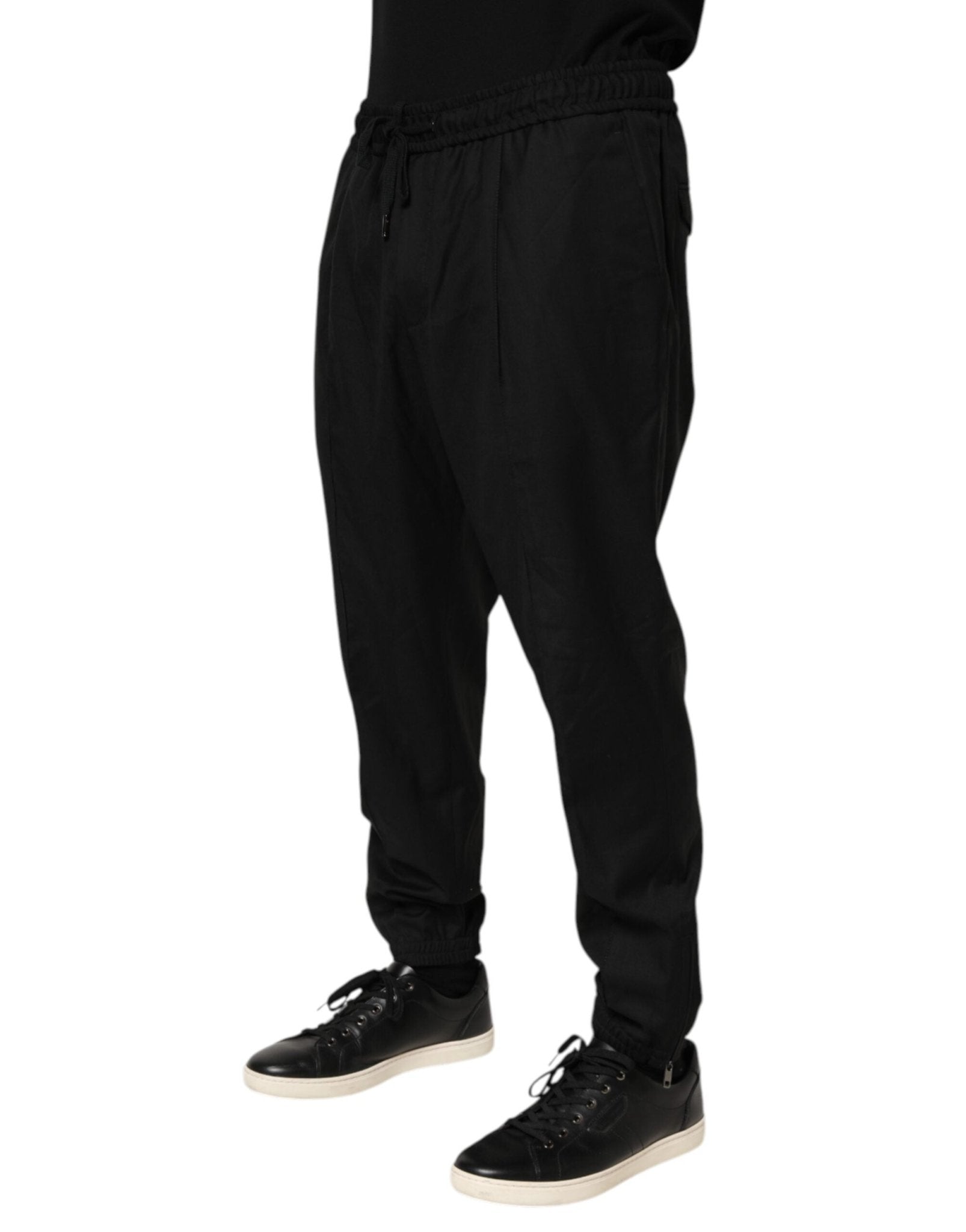 Dolce & Gabbana Black Drawstring Men Jogger Sweatpants Pants - RIMODA