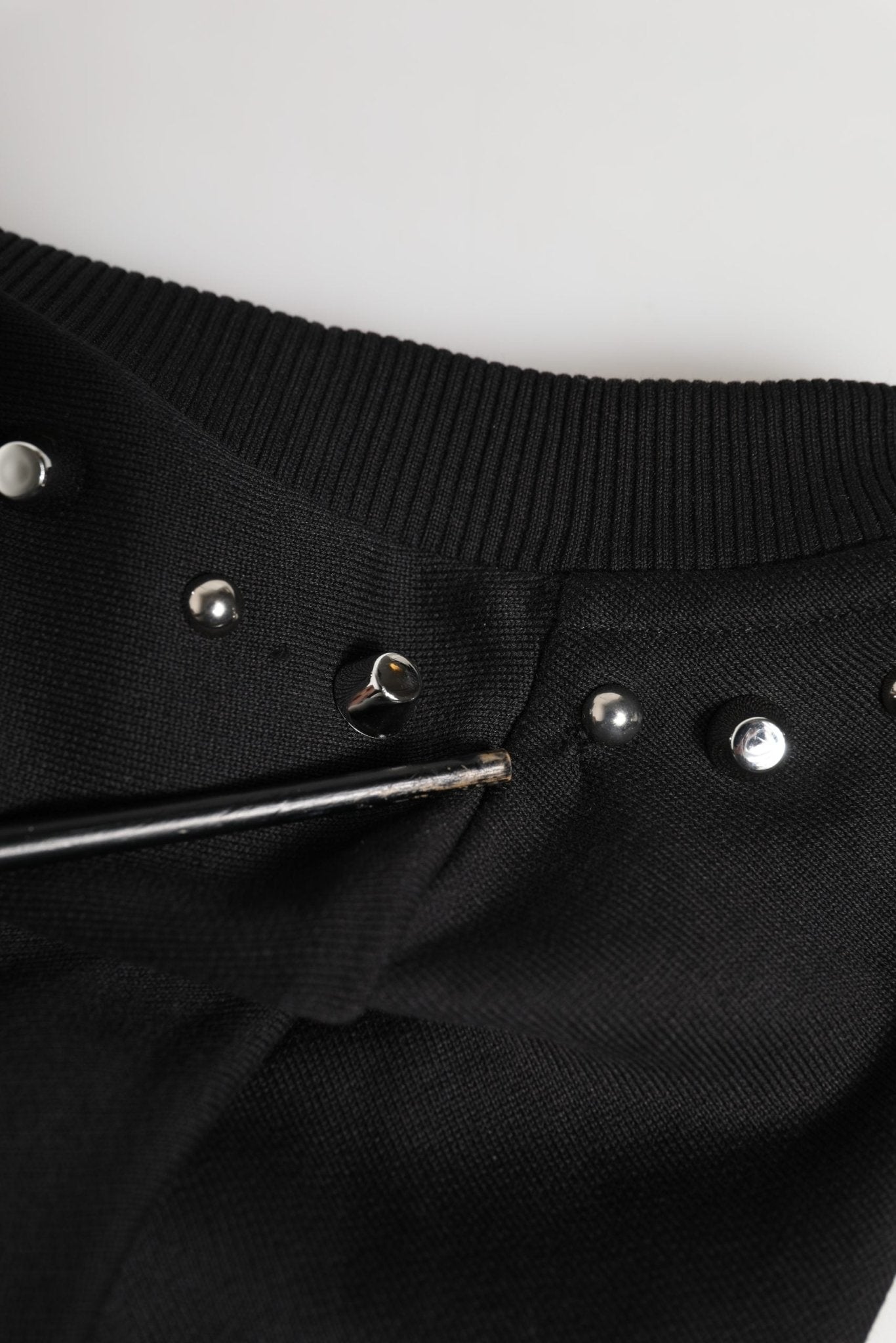 Dolce & Gabbana Black Embellished Cotton Sweatshirt Sweater - RIMODA
