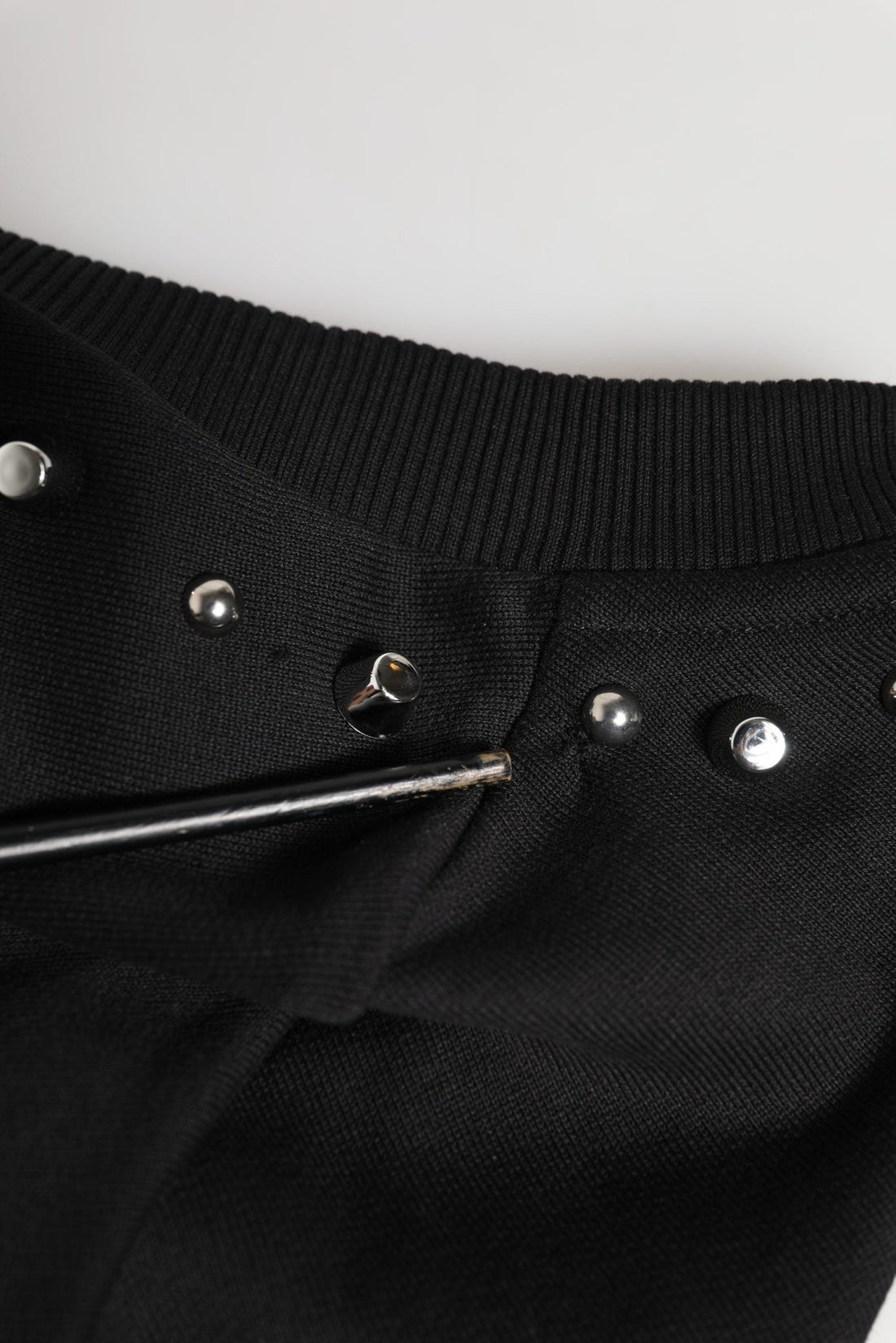 Dolce & Gabbana Black Embellished Cotton Sweatshirt Sweater - RIMODA